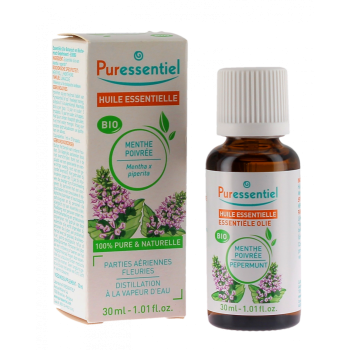 Huile essentielle bio Menthe poivr&eacute;e Puressentiel - flacon de 30 ml