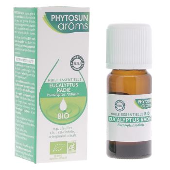 Huile essentielle bio d'Eucalyptus Radiata Phytosun Ar&ocirc;ms - flacon de 10 ml