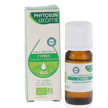 Huile essentielle de Cypr&egrave;s bio Phytosun Ar&ocirc;ms - flacon de 10ml