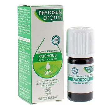 Huile essentielle de aptchouli bio Phytosun Ar&ocirc;ms - flacon de 5 ml