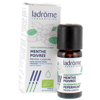 Huile essentielle de menthe poivr&eacute;e Bio Ladr&ocirc;me - flacon de 10 ml