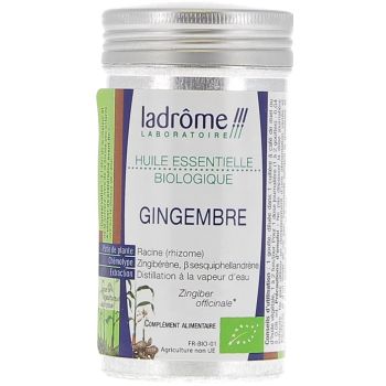 Huile essentielle gingembre Bio Ladr&ocirc;me - flacon de 10 ml