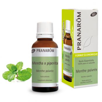 Huile essentielle menthe poivr&eacute;e bio Pranarom - flacon de 30ml