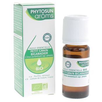 Huile essentielle Petit grain bigaradier bio Phytosun ar&ocirc;ms - flacon de 10 ml