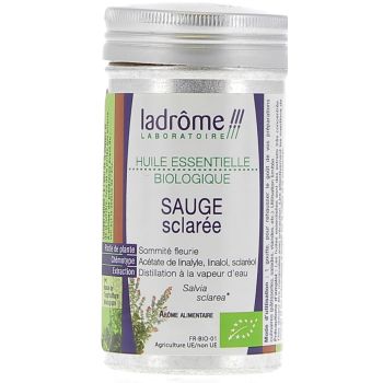 Huile essentielle sauge sclar&eacute;e Bio Ladr&ocirc;me - Flacon de 10 ml