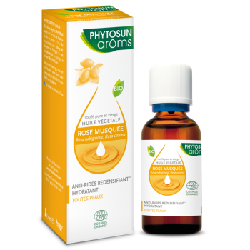 Huile v&eacute;g&eacute;tale &agrave; la rose musqu&eacute;e Phytosun Ar&ocirc;ms - flacon de 50 ml