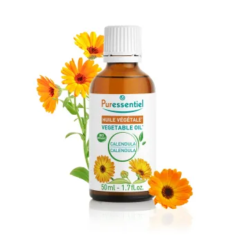 Huile v&eacute;g&eacute;tale bio calendula Puressentiel - flacon de 50ml