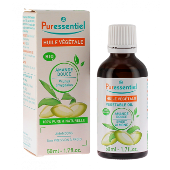 Huile v&eacute;g&eacute;tale bio d'amande douce Puressentiel - flacon de 50 ml