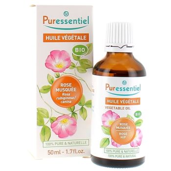 Huile v&eacute;g&eacute;tale bio de rose musqu&eacute;e Puressentiel - flacon de 50 ml