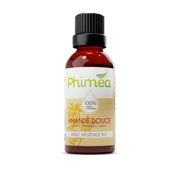 Huile v&eacute;g&eacute;tale d'amande douce bio Phimea - flacon de 50 ml