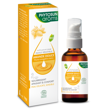 Huile v&eacute;g&eacute;tale d'amande douce bio Phytosun Ar&ocirc;ms - flacon de 50 ml