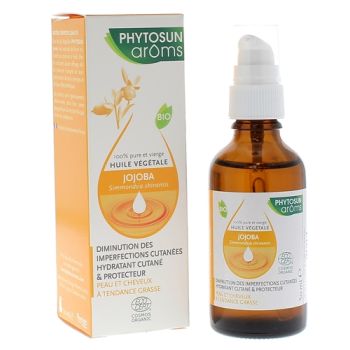 Huile v&eacute;g&eacute;tale de Jojoba Phytosun Ar&ocirc;ms - flacon de 50 ml