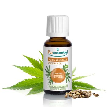 Huile v&eacute;g&eacute;tale de chanvre bio Puressentiel - flacon de 50 ml