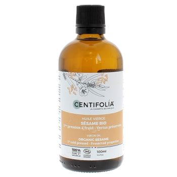 Huile v&eacute;g&eacute;tale vierge de s&eacute;same bio Centifolia - flacon de 100ml