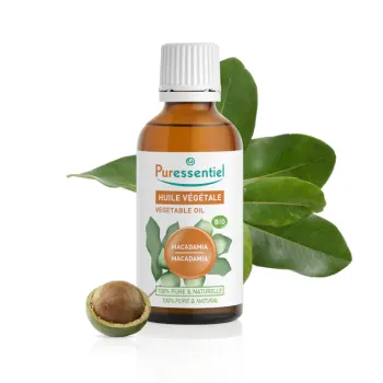 Huile v&eacute;g&eacute;tale de Macadamia bio Puressentiel - flacon de 50 ml