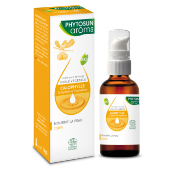 Huile v&eacute;g&eacute;tale de Calophylle Phytosun Ar&ocirc;ms - flacon de 50 ml