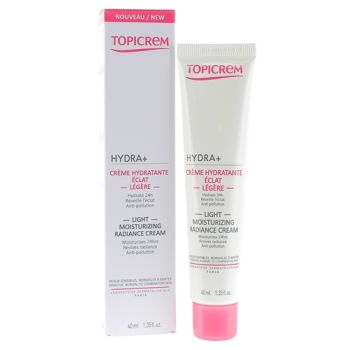 Hydra+ Cr&egrave;me hydratante &eacute;clat l&eacute;g&egrave;re Topicrem - tube de 40 ml