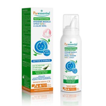 Hygi&egrave;ne Nasale Spray b&eacute;b&eacute; eau de mer et aloe vera Puressentiel - spray de 120ml