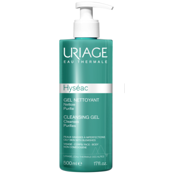 Hys&eacute;ac gel nettoyant Uriage - flacon pompe de 500ml