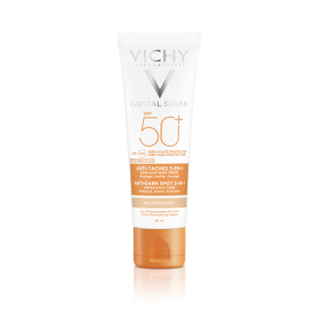 Id&eacute;al Soleil soin anti-taches teint&eacute; 3-en-1 SPF 50+ Vichy - tube de 50 ml