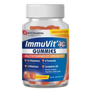 ImmuVit' 4G go&ucirc;t mandarine Fort&eacute; Pharma - pot de 30 gummies