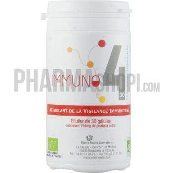 Immuno 4 stimulant de la vigilance immunitaire - boite de 30 g&eacute;lules
