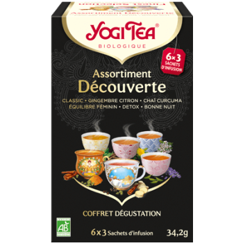 Infusion Assortissement D&eacute;couverte Yogi Tea - boite de 18 sachets