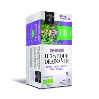 Infusion Bio h&eacute;patique drainante Dayang - bo&icirc;te de de 20 sachets