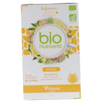Infusion Energie Bio Nutrisant&eacute; - bo&icirc;te de 20 sachets