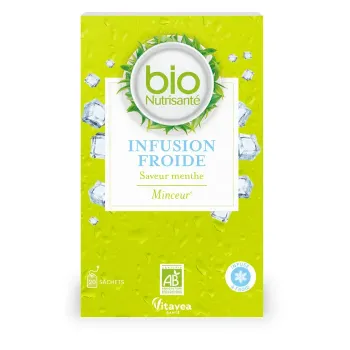 Infusion froide minceur saveur menthe bio Vitavea - bo&icirc;te de 20 sachets