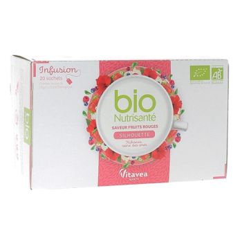 Infusion silhouette saveur fruits rouges bio Nutrisant&eacute; - bo&icirc;te de 20 sachets