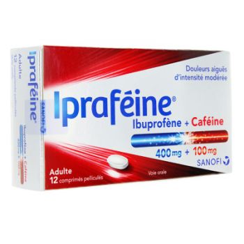Ipraf&eacute;ine 400/100 - 12 comprim&eacute;s p&eacute;llicul&eacute;s