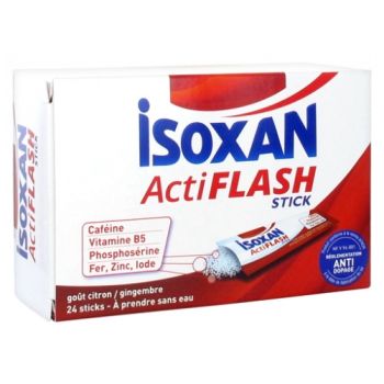 Isoxan ActiFlash go&ucirc;t citron gingembre - bo&icirc;te de 24 sticks