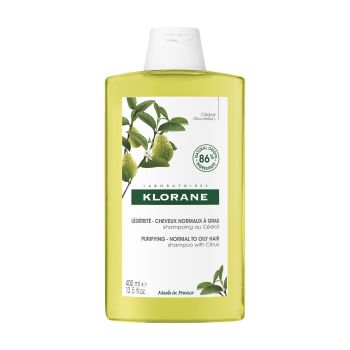 Shampooing &agrave; la pulpe de c&eacute;drat l&eacute;g&egrave;ret&eacute; Klorane - flacon de 400 ml