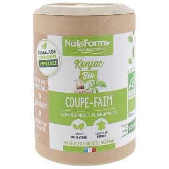 Konjac bio coupe-faim Nat&Form - bo&icirc;te de 90 g&eacute;lules
