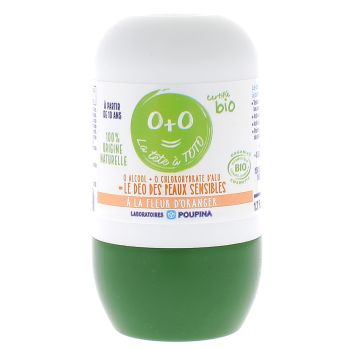 La T&ecirc;te &agrave; Toto D&eacute;odorant enfant 48h peaux sensibles fleur d'oranger bio Poupina - roll-on de 50 ml