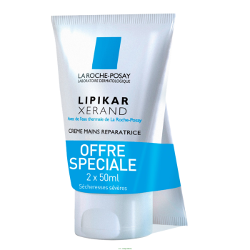 Lipikar xerand cr&egrave;me mains r&eacute;paratrice La Roche-Posay - lot de 2 tubes de 50 ml