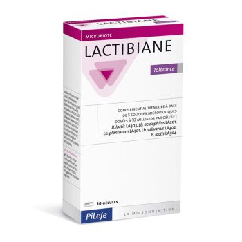 Lactibiane Tol&eacute;rance Pileje - boite de 30 g&eacute;lules de 560 mg