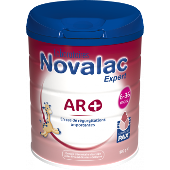 Lait anti-r&eacute;gurgitation 2&egrave;me &acirc;ge AR+ 6-36 mois Novalac - pot de 800g