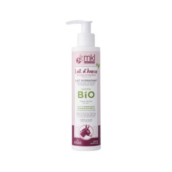 Lait d'An&ecirc;sse lait hydratant corps & mains bio MKL Green Nature - flacon-pompe de 200 ml