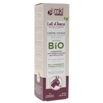 Cr&egrave;me visage au lait d'An&ecirc;sse Bio MKL Green Nature - tube de 40ml