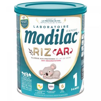 Lait de riz en poudre 1er &acirc;ge 0-6 mois AR Modilac Expert - pot de 800 g