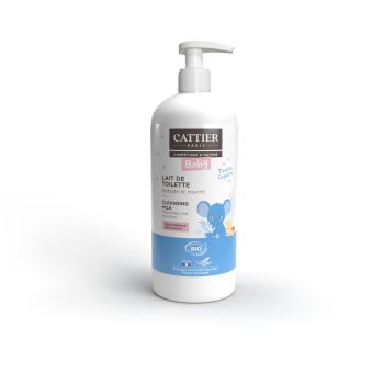 Lait de toilette b&eacute;b&eacute; bio Cattier - flacon-pompe de 500 ml