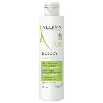 Biology Lait d&eacute;maquillant Hydra-Nettoyant A-Derma - flacon de 200ml