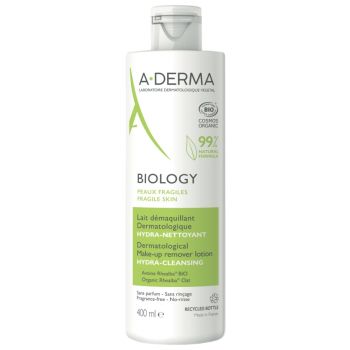 Biology Lait d&eacute;maquillant Hydra-Nettoyant A-Derma - flacon de 400ml
