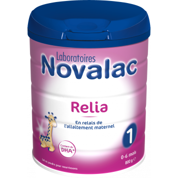 Lait en poudre Relia 1er &acirc;ge (0-6 mois) Novalac - pot de 800g