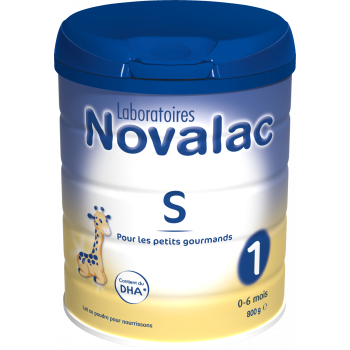 Lait en poudre Novalac S pour les gourmands de 0 &agrave; 6 mois - pot de 800 g