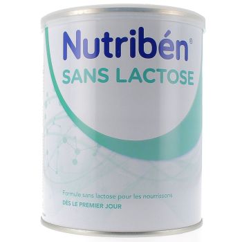 Lait en poudre b&eacute;b&eacute; sans lactose Nutriben - 400 g