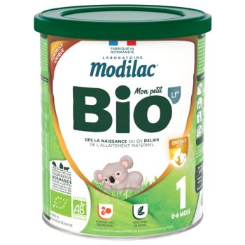Lait en poudre bio 1er &acirc;ge 0 &agrave; 6 mois Modilac - pot de 800 g