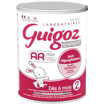 Lait expert AR 2&egrave;me &acirc;ge d&egrave;s 6 mois anti-r&eacute;gurgitations Guigoz - pot de 780g